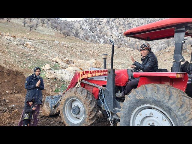 The operator helps Maryam and her daughter dig a rescue cave in the mountains!