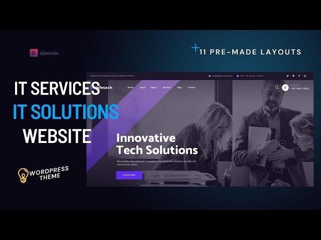 IT Solutions & Services Website | 11 PreMade Elementor Unique Homepage | Infetech IT WordPress Theme