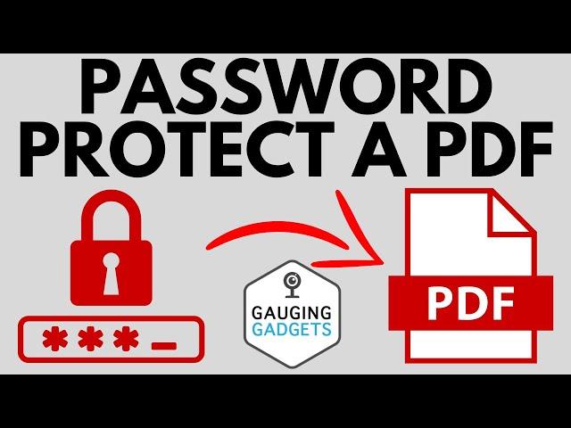 How to Password Protect a PDF - Add Password to PDF file without Acrobat