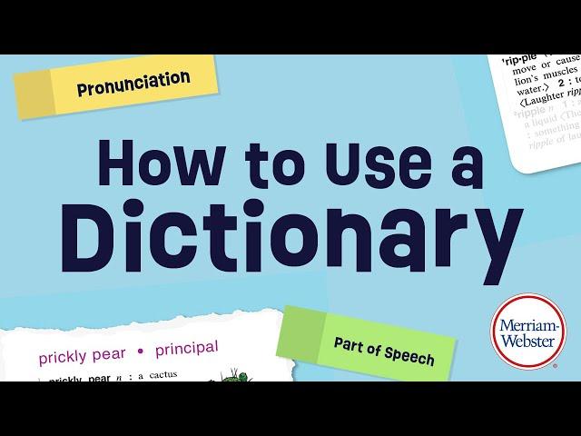 How to Use a Dictionary