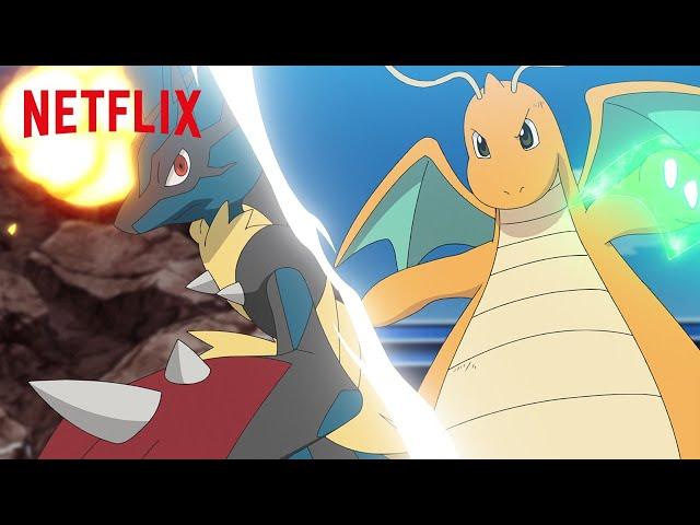 Mega Lucario vs. Dragonite | Pokémon Journeys: The Series | Netflix After School