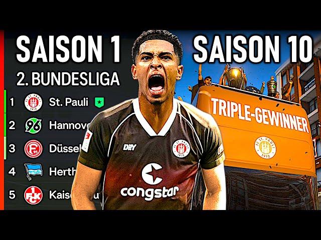 ICH ÜBERNEHME ST. PAULI FÜR 10 SAISONS in EA FC 24 !!! 