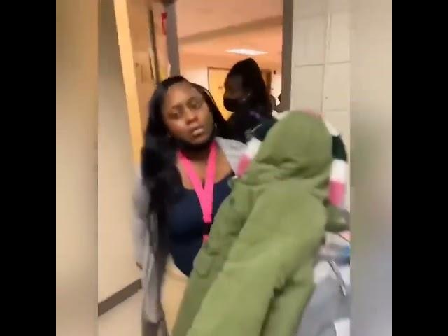 Girl fights in school because she’s mad …………