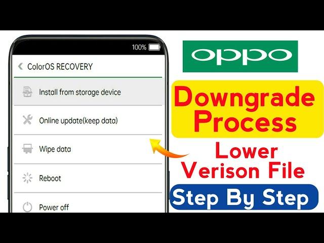 How To downgrade OPPO Smartphones || OPPO Mobile Downgrade Procedure || OPPO Lower Verison Install