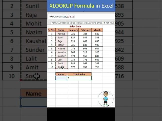 Advanced XLOOKUP Formula in Excel #excel #exceltips #exceltutorial #shorts #msexcel #microsoftexcel