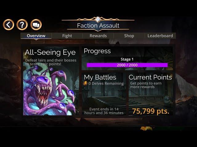 Gems of War Faction Assault All-Seeing Eye