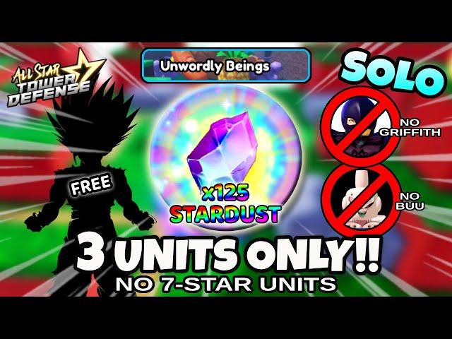 This FREE UNIT Destroyed Unwordly Beings Raid (No 7-Stars: 3 Units!) All Star Tower Defense Roblox