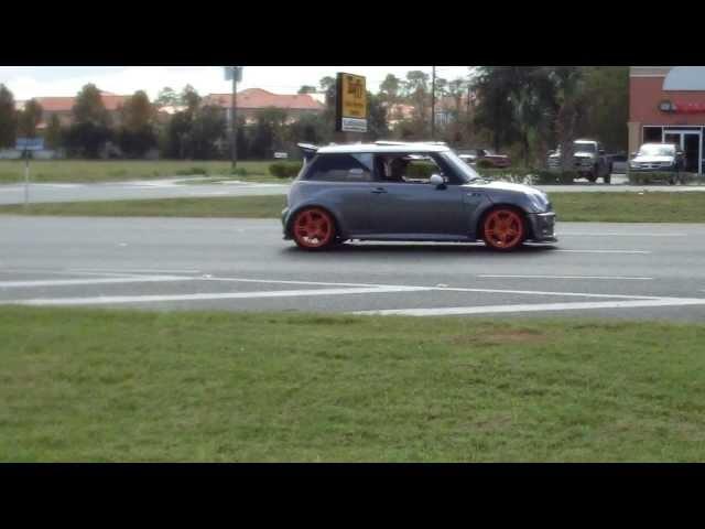 Twin Turbo Mini Cooper S 400hp S14 SR20 acceleration on street 1080p