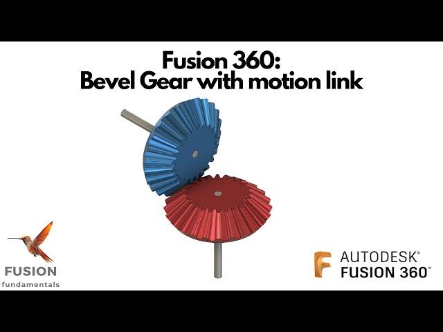 Fusion 360 tutorial: Making a Bevel gear pair with motion link