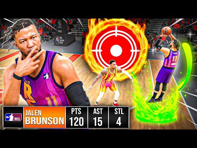 JALEN BRUNSON Build DROPS 120 in the REC on NBA 2K24! (NOT CLICKBAIT)