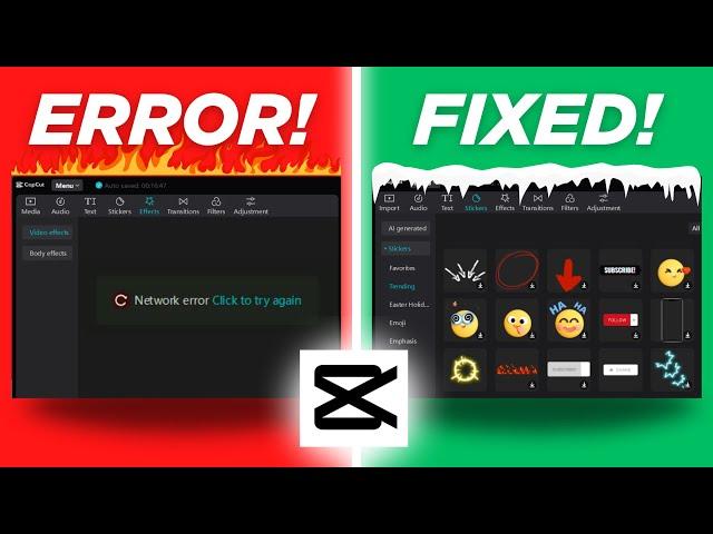 Capcut Network Error Try Again Later Problem Fix | How To Solve Capcut Network Error | Capcut Issue