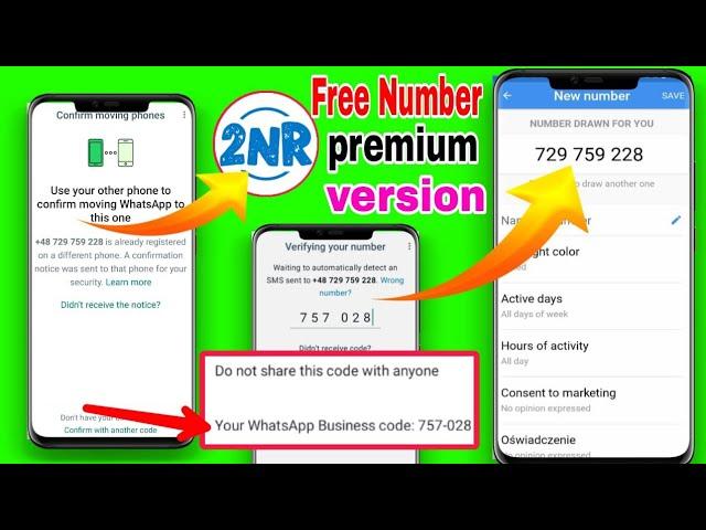 2nr unlimited permanent Whatsapp number & How to use 2nr premium download version apk