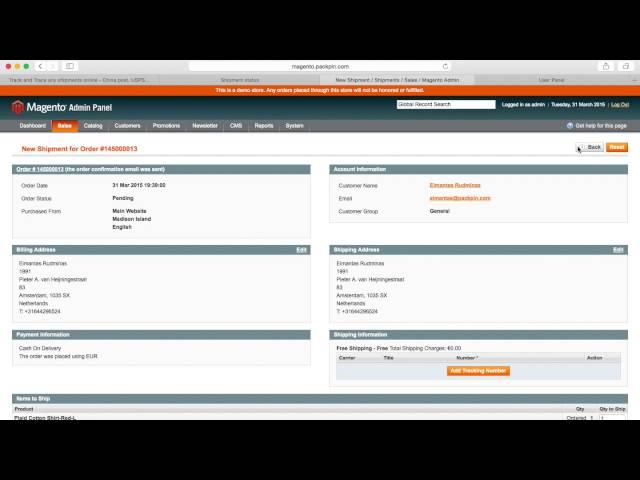 Magento tutorial for shipment tracking extension