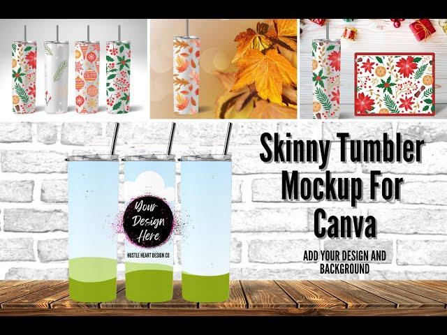 CANVA Skinny Tumbler Mockup