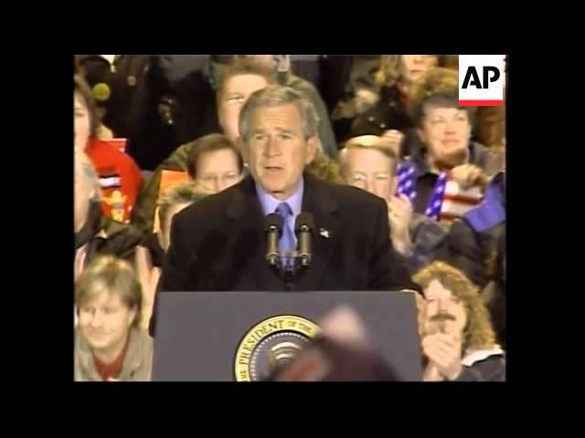 Bush and Kerry give last speeches before voting begins