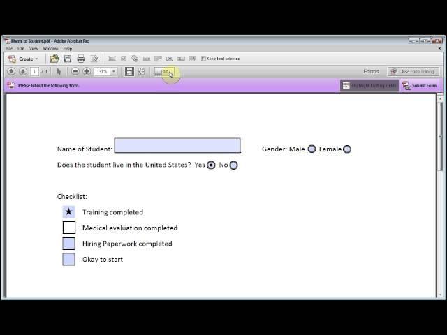 Adobe Acrobat How to Format Check Box PDF Form