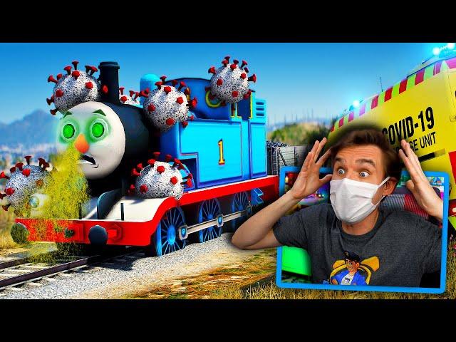 In GTA 5.. Thomas the Tank Engine got CORONAVIRUS! We gotta HELP HIM! (OMG!)