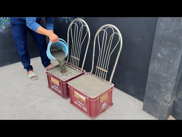 Amazing ideas from old chairs and cement / how to make unique garden tables and chairs