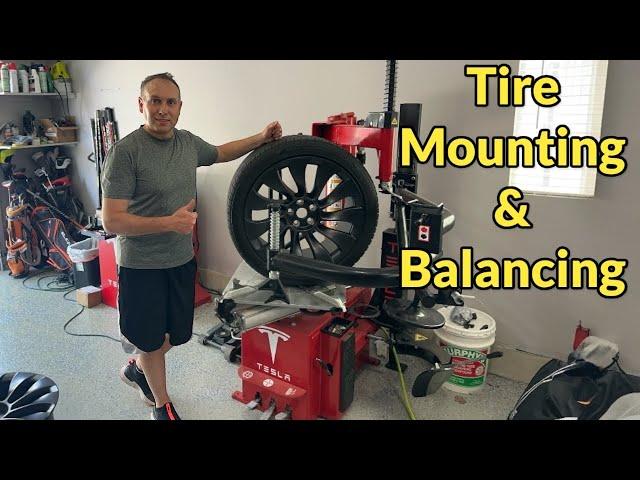 How to Mount and Balance A Tire On A 21" Tesla Wheel! Katool Tire Machines Review