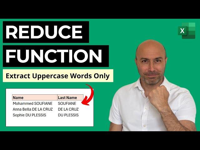 REDUCE Function in Excel (Extract Uppercase Words ONLY )