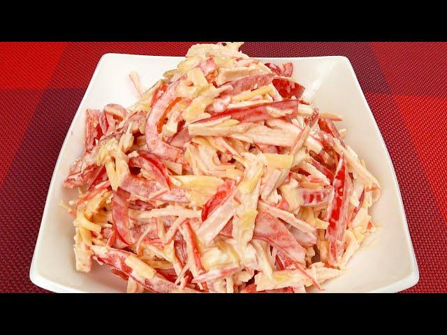 Популярный салат "Красное море". Супер салат за 5 минут | "Red Sea" salad. Super salad in 5 minutes