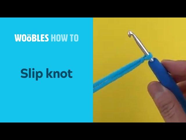 How to tie a slip knot for crochet or knitting - beginner tutorial