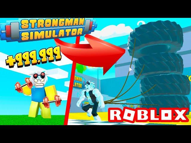 Я СТАЛ СУПЕР КАЧКОМ В СИМУЛЯТОРЕ СТРОНГМЕНА! ROBLOX Strongman Simulator