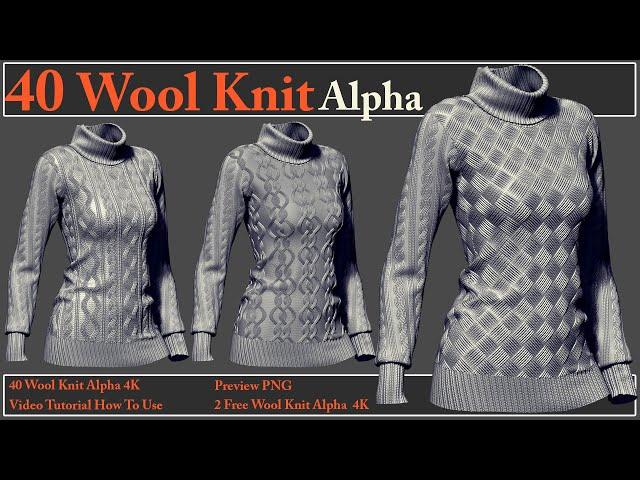 How To Use Alpha Maps Wool Knit in ZBRUSH