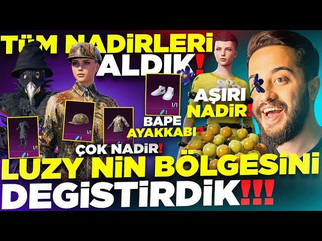 LUZY NİN HESABININ BÖLGESİNİ DEĞİŞTİRİP AŞIRI NADİR KOMBİN SETLER ALDIK! (BAPE AYAKKABI?)PUBG Mobile