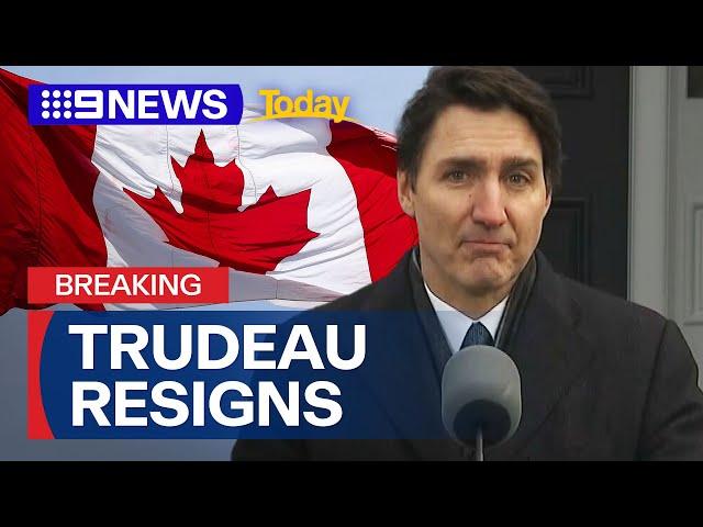 Justin Trudeau steps down | 9 News Australia