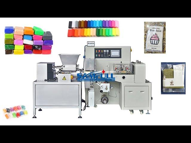 Automatic play dough plasticine extruding and packing machine