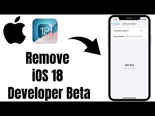 How to Remove iOS 18 Developer Beta From iPhone | How to Uninstall iOS 18 Beta