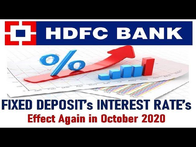 HDFC Bank ! Fixed Deposit (FD) ! October 2020 Interest Rate ! HDFC BANK #Corona #GdTechy