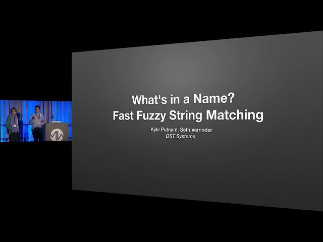 What's in a Name? Fast Fuzzy String Matching - Seth Verrinder & Kyle Putnam - Midwest.io 2015