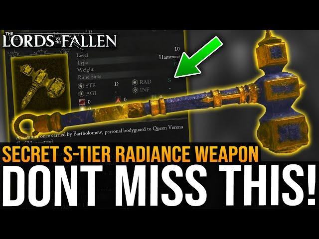 GET THIS NOW - OP Secret S-TIER WEAPON - S-Tier Radiance BUILD HAMMER - Lords Of The Fallen Guide