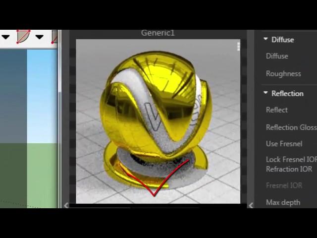 How to Create REALISTIC gold material vray 3.4 sketchup [ for beginner]