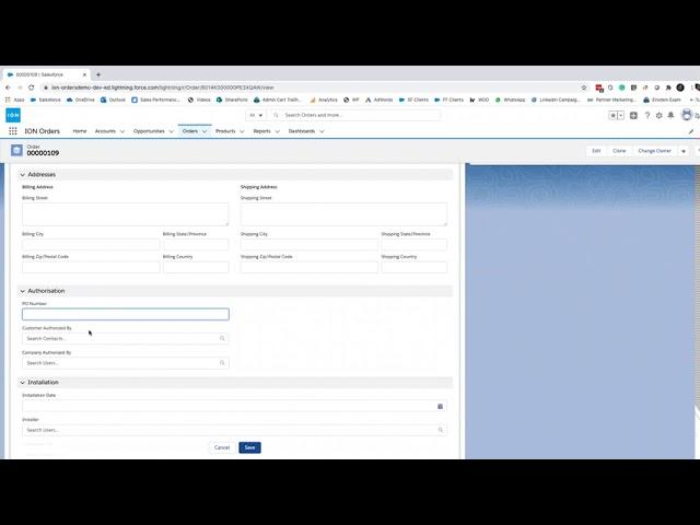 Salesforce Order Management Demo