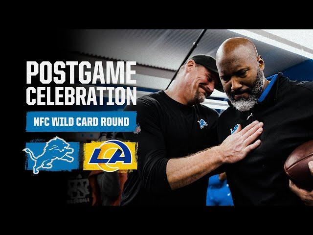 Lions vs. Rams postgame locker room celebration