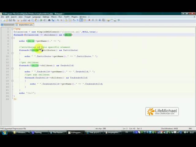 PHP Simple XML Methods Call Demo