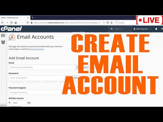 [LIVE] How to create Email Account in cPanel?