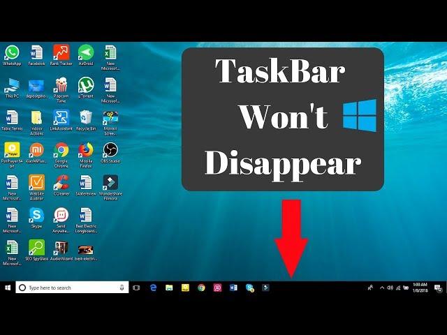 Taskbar not hiding in fullscreen mode in Windows 10/11 (How to Fix)