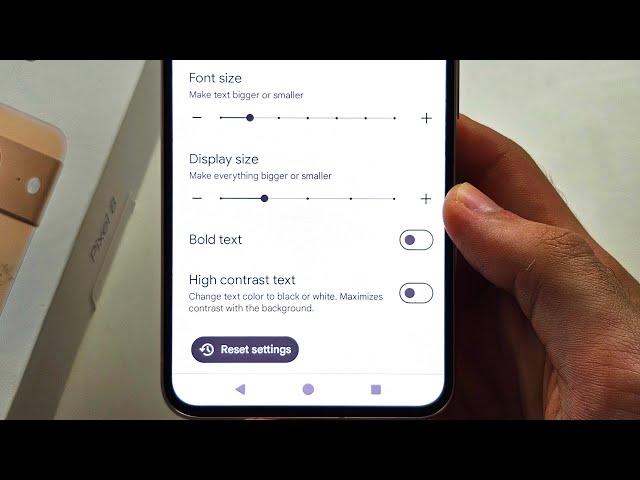 Can You Change Font, Font Style in Google Pixel 8 (limited)