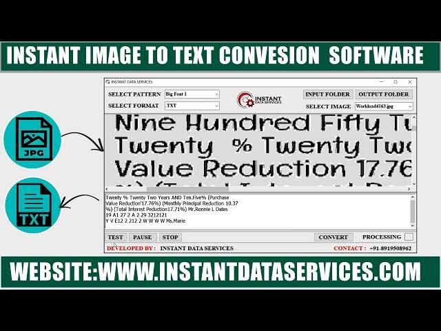 Image to Notepad Data Entry Conversion Software with 100% Accuracy