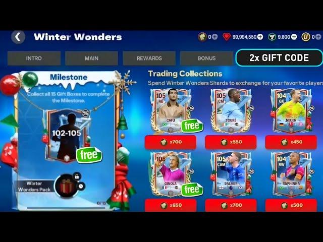 FREE 105 ICON & 102-105 PLAYER!! WINTER WONDER EVENT 2x NEW REDEEM CODE FC MOBILE 25!