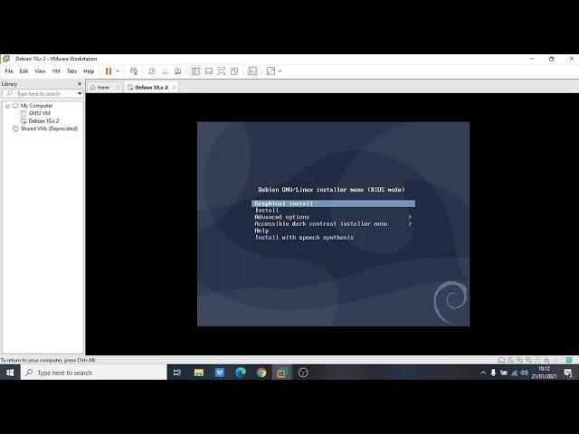 LabKomp#5 INSTALL DEBIAN 10 VIRTUAL | VMWARE WORKSTATION