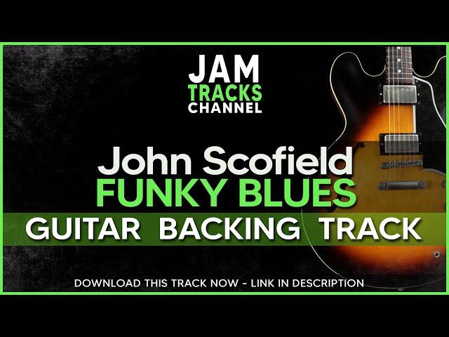 John Scofield Funky Blues Guitar Backing Track in Bb