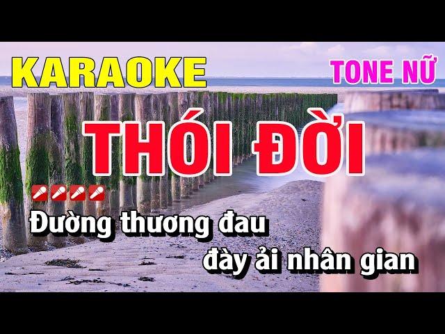 Karaoke Thói Đời Tone Nữ Nhạc Sống | Nguyễn Linh