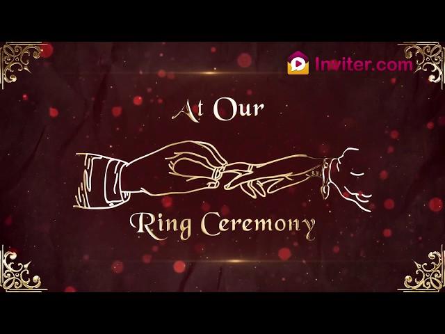 Animated Engagement Invitation Video for Whatsapp | Ring Ceremony Invitation Video | Inviter.com