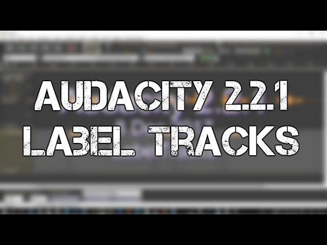 Audacity Audio Editor 2.2.1 Label Tracks Overview