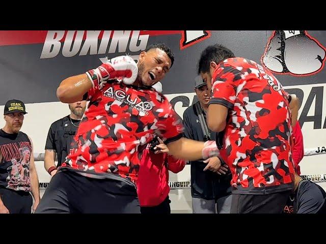 David Benavidez shows SCARY POWER & SPEED ahead of Morrell fight!